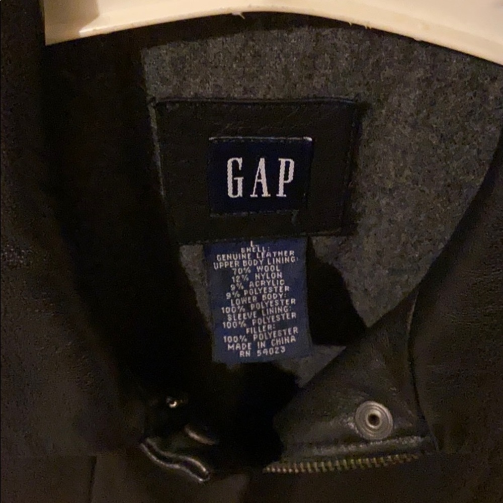 Gap Leather Jacket Size Large - image 2